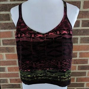 Urban Outfitters UO Silence + Noise Cropped Tank Top Aztec Tribal Striped